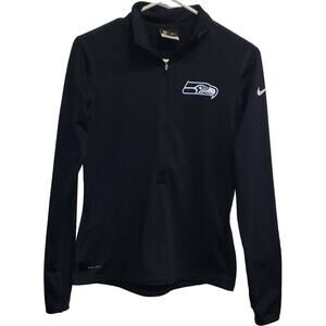 Nike Dri-Fit NFL Team Apparel Seahawks 1/2 Zip Long Sleeve Size Medium